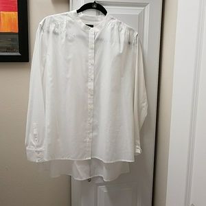 NEW ANN TAYLOR WHITE BLOUSE SIZEM